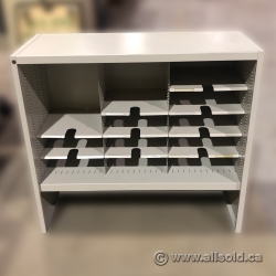 Beige Metal 12 Slot Pigeon Hole Paper And Mail Sorter